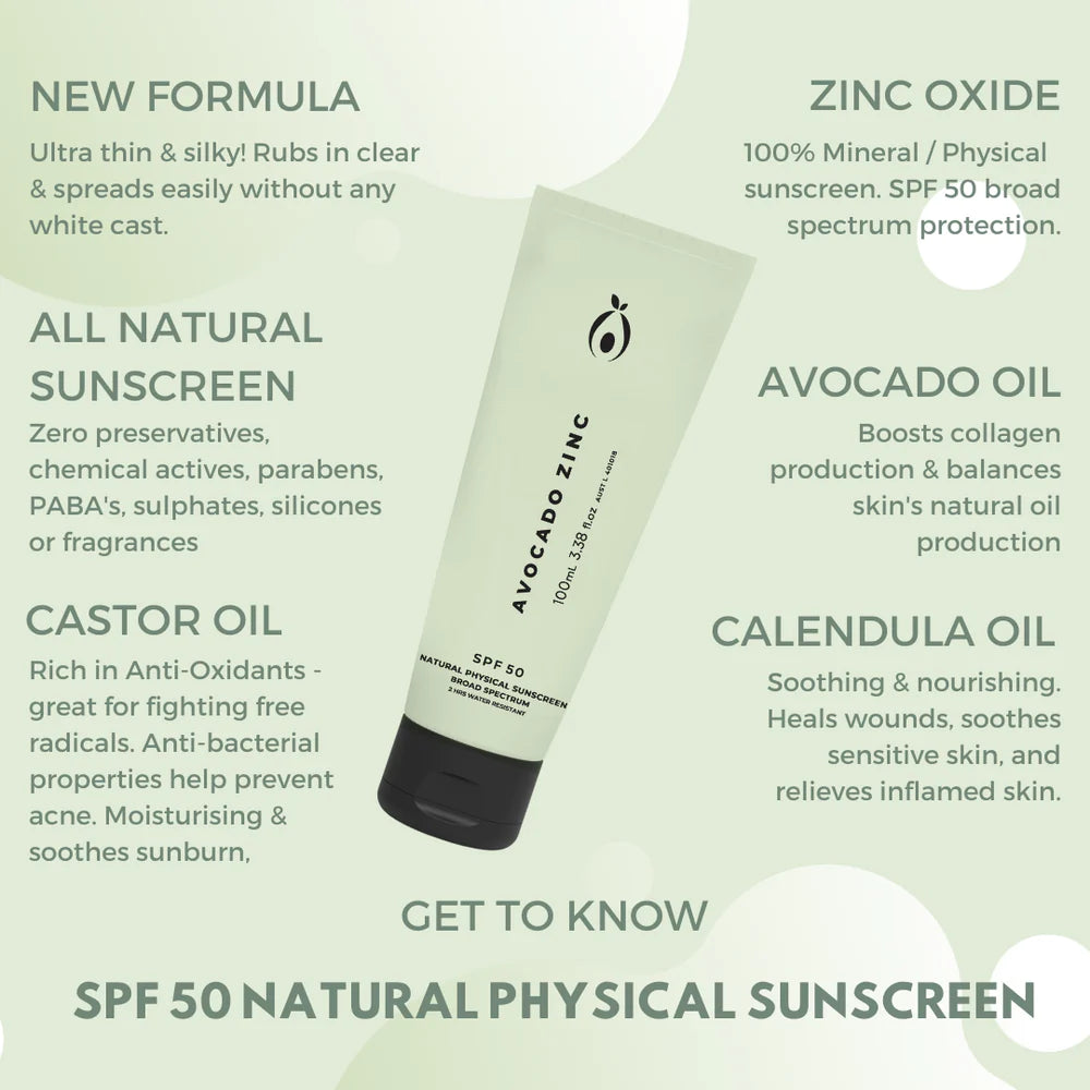 Avocado Zinc face SPF50+